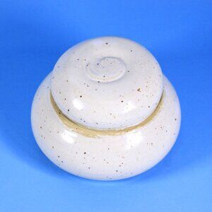 Handmade ceramic lidded jar, face cream cosmetic jar